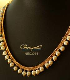 Buy Off white beaded Necklace Necklace online 