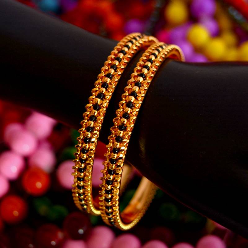 black beads bangles online