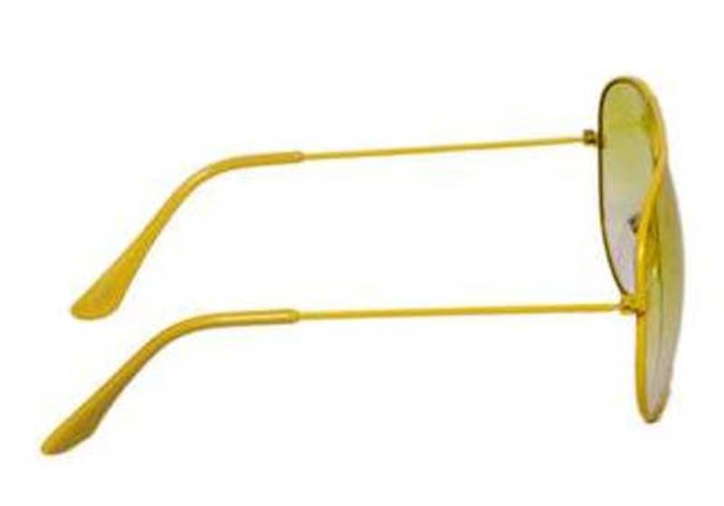 Buy Yellow Frame Light Yellow Lens Aviator Sunglasses Online