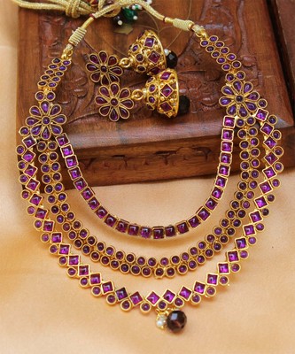 Kempu necklace sets online Clearance