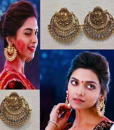 Buy Original Ram leela / Ramleela Earrings in White Stones danglers-drop online 