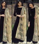 Buy black silk embroidered unstitched salwar with dupatta black-silk-embroidered-unstitched-salwar-with-dupatta-party-wear-salwar-kameez--13 online