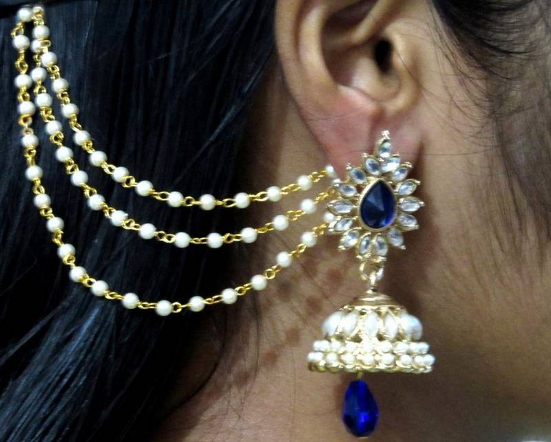 Ear chain for jhumka Clearance