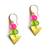 Golden Triangle Crystal Earrings