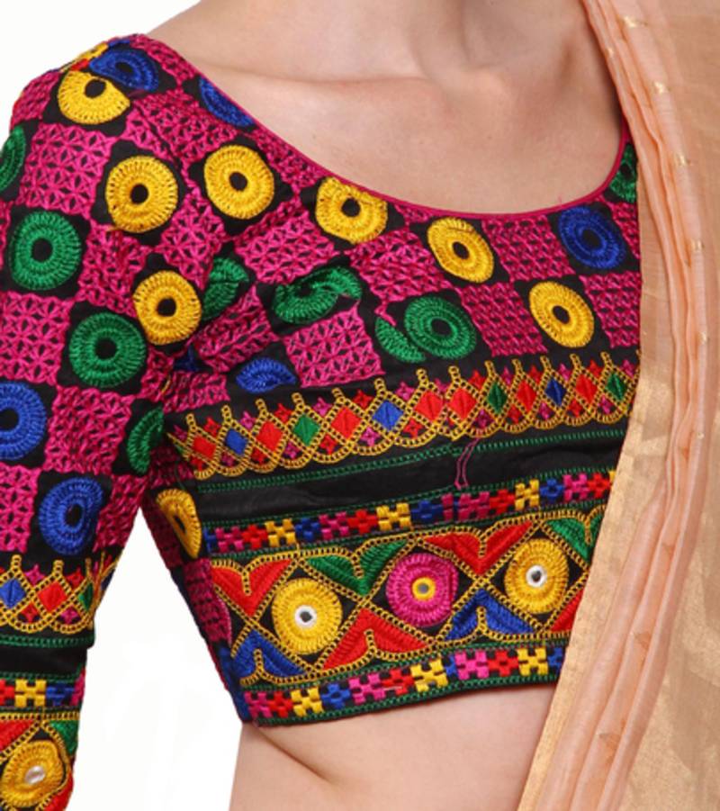 Buy Black cotton readymade blouse Online