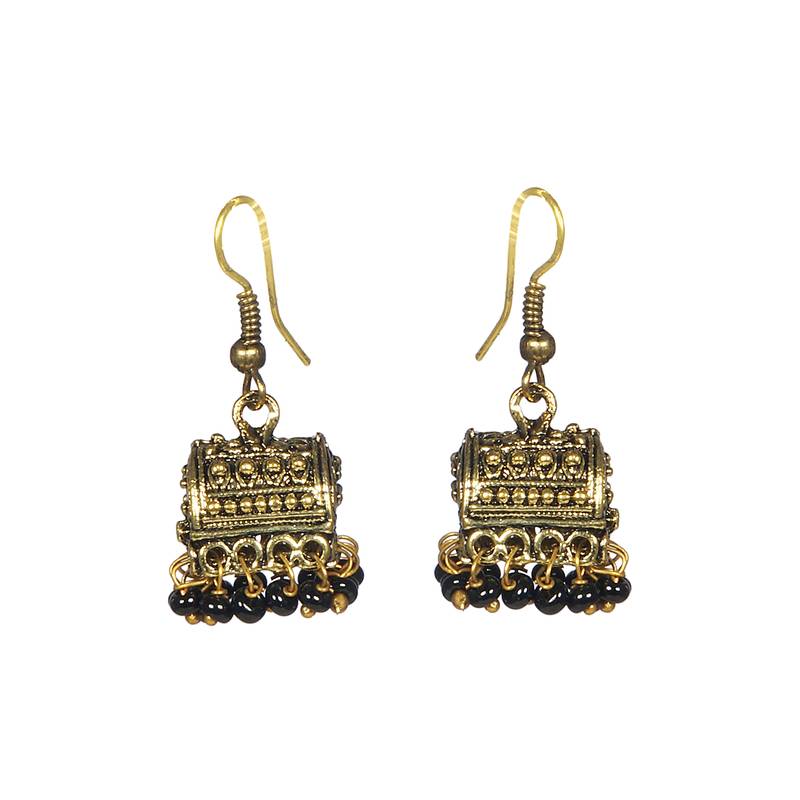 Buy Copper metallic jhumkas Online