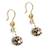 Enamel work bead earrings