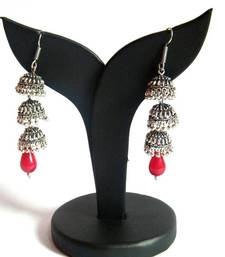 Buy jhumke pe jhumke pe jhumka-red Earring online, Buy Earrings online