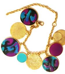  charm bracelet-blue black purple