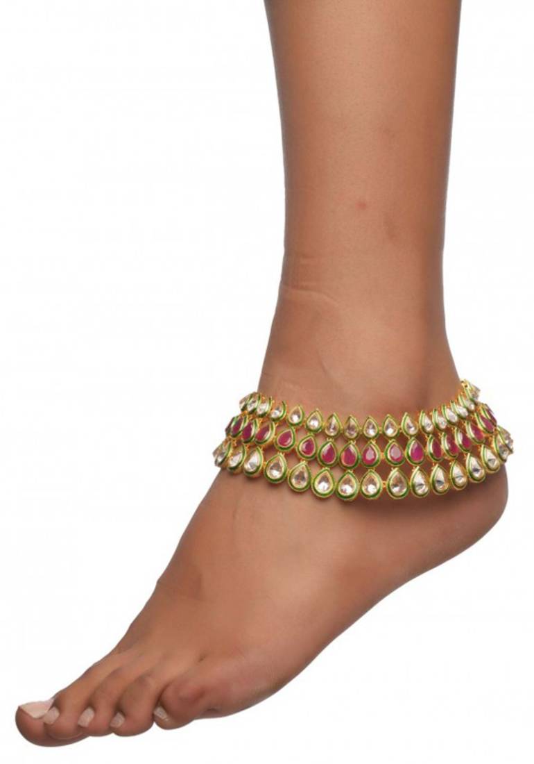 Buy Gold Crystal Anklets Online